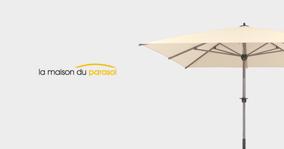 Parasol excentré rectangulaire 4x3 à votre couleur et sa housse Dess. - Parasol  déporté excentré 