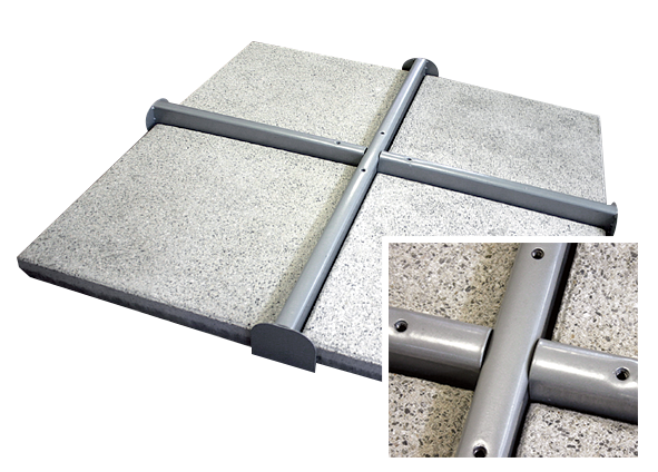 4 Dalles béton 50 x 50 X 5 BLANC