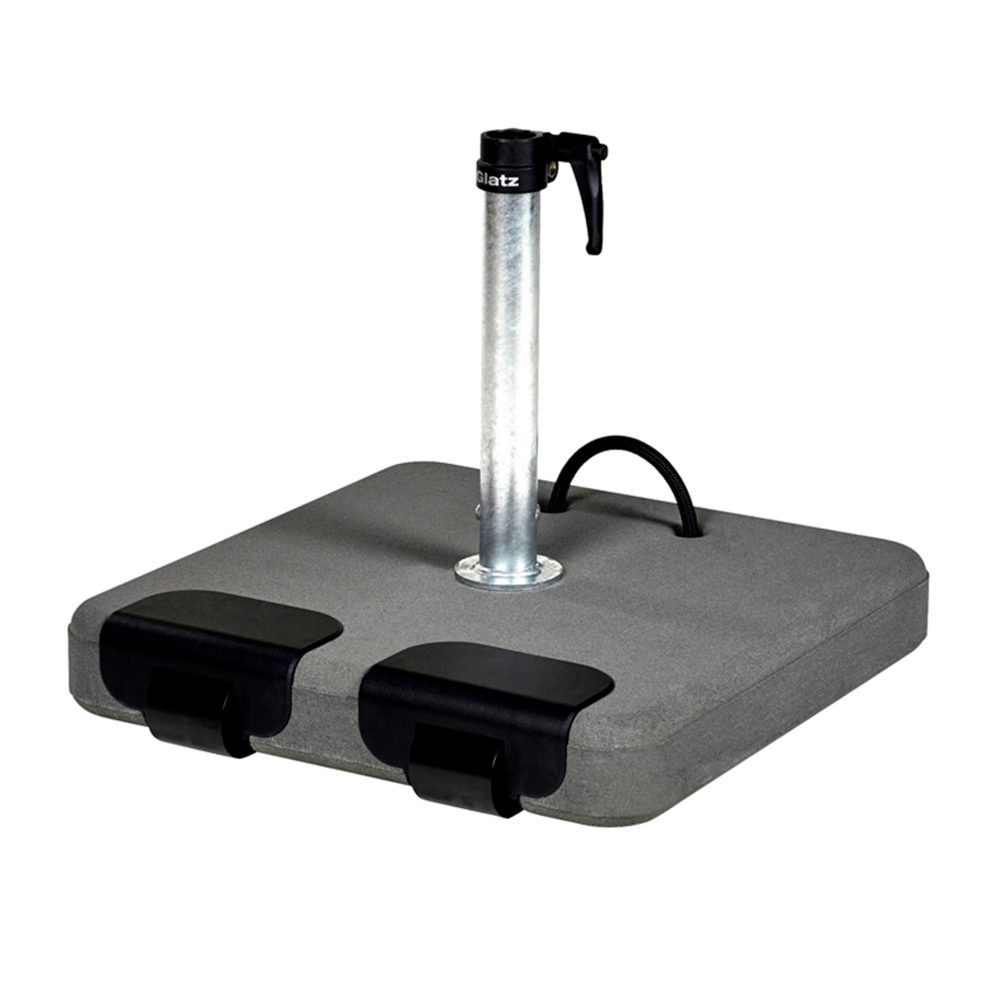 Socle béton 45 kg avec tube de fixation Inox