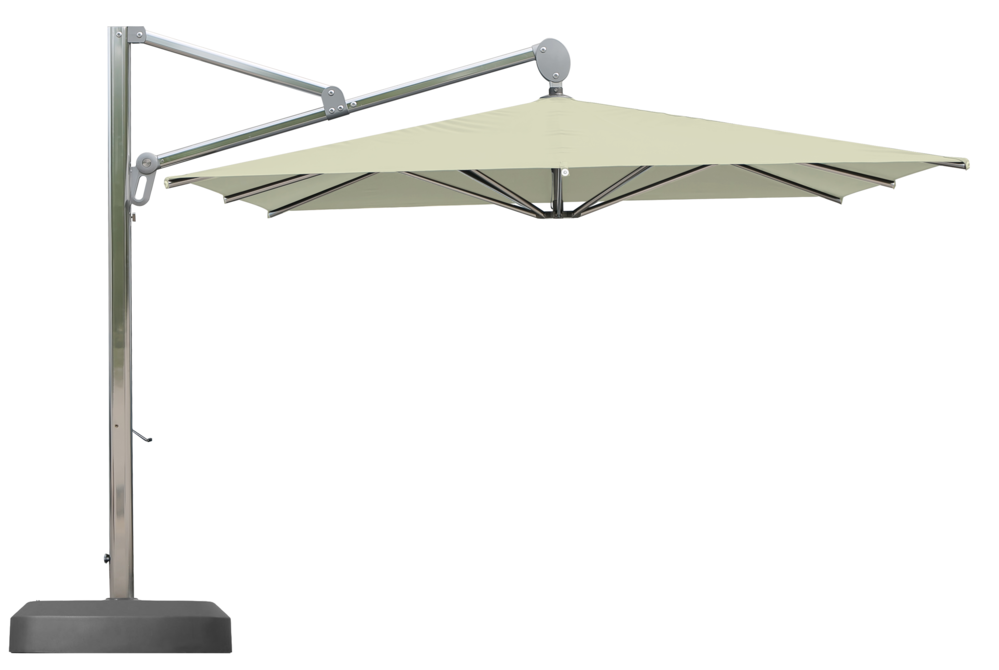 Parasol déporté Sunflower Carré 300x300 Polyester écru|Parasol déporté luxueux et robuste | La Maiso