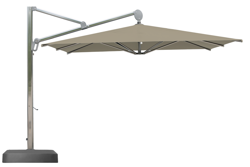 Parasol déporté Sunflower Carré 300x300 Polyester taupe|Parasol déporté luxueux et robuste | La Mais