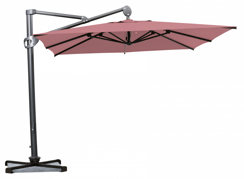 Parasol déporté Helios résistant au vent Carré 300x300 Acrylique sunbrella premium Opéra | La Maison du Parasol