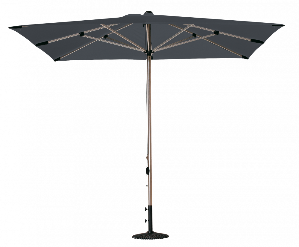 Parasol rectangulaire Selene Graphite 300x200 Acrylique relax | La Maison du Parasol