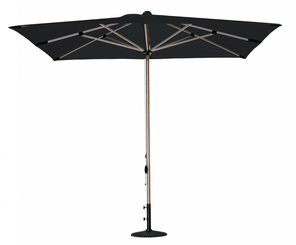 Parasol rectangulaire Selene Charcoal 300x200 Acrylique sunbrella premium | La Maison du Parasol