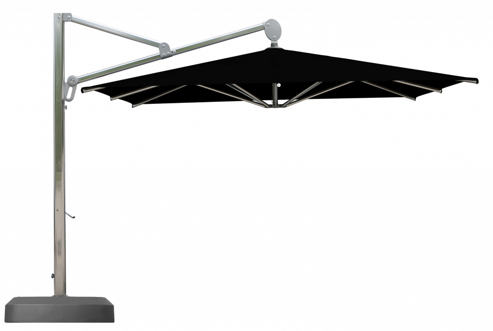 Parasol déporté Sunflower Rectangulaire 300x350 Acrylique sunbrella premium Black|Parasol déporté luxueux et robuste | La Maison du Parasol