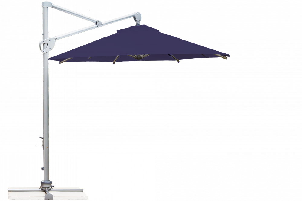 Parasol déporté Helios résistant au vent Rond Ø 300 Acrylique sunbrella premium Ink | La Maison du Parasol