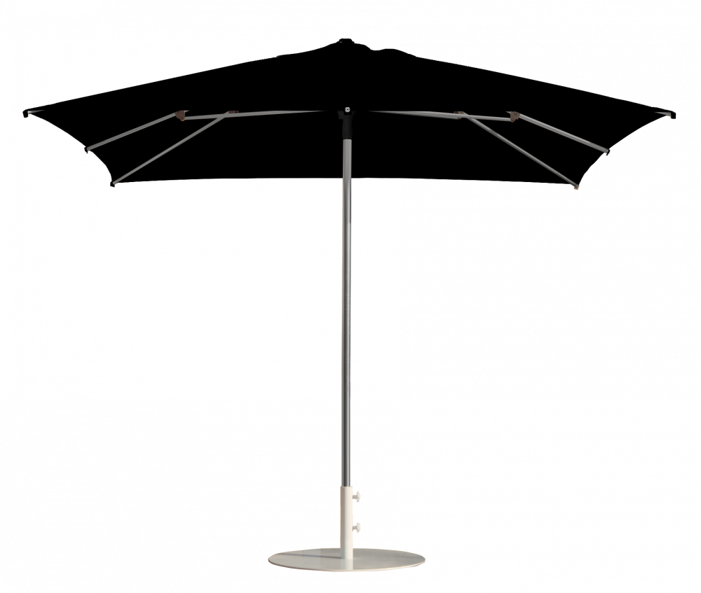 Parasol carré 300x300 Black Prosun Acrylique sunbrella premium résistant au vent | La Maison du Parasol