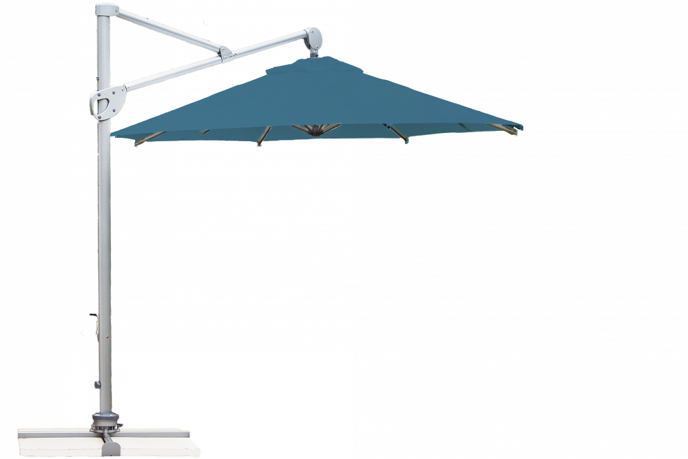 Parasol déporté Helios résistant au vent Rond Ø 300 Acrylique sunbrella premium Adriatic | La Maison du Parasol