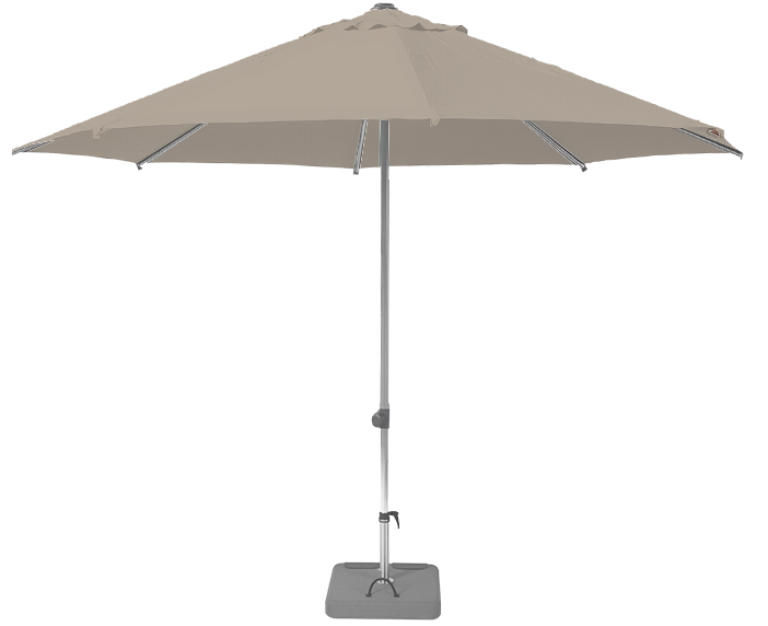 Parasol droit et inclinable Sunpop Rond Ø 200 Acrylique relax Sand | La Maison du Parasol