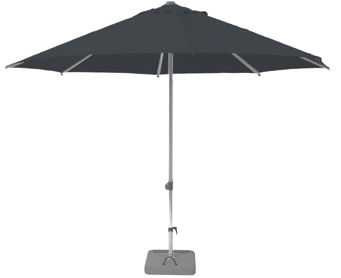 Parasol droit et inclinable Sunpop Rond Ø 200 Acrylique relax Graphite | La Maison du Parasol