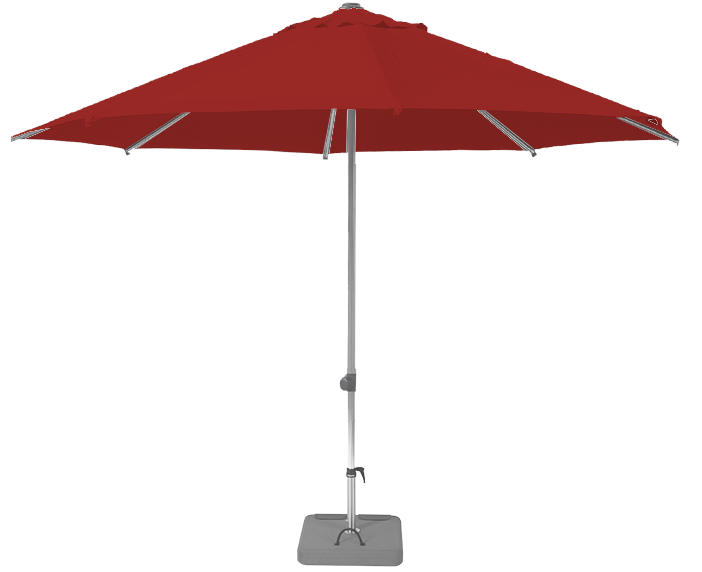 Parasol droit et inclinable Sunpop Rond Ø 270 Polyester Rouge | La Maison du Parasol