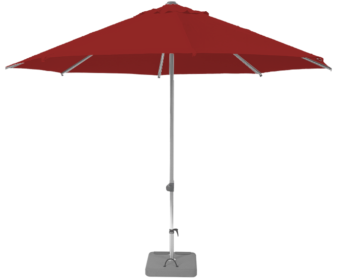 Parasol droit et inclinable Sunpop Rond Ø 270 Acrylique sunbrella premium Paris red | La Maison du Parasol