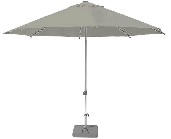 Parasol droit et inclinable Sunpop Rond Ø 270 Polyester Gris | La Maison du Parasol