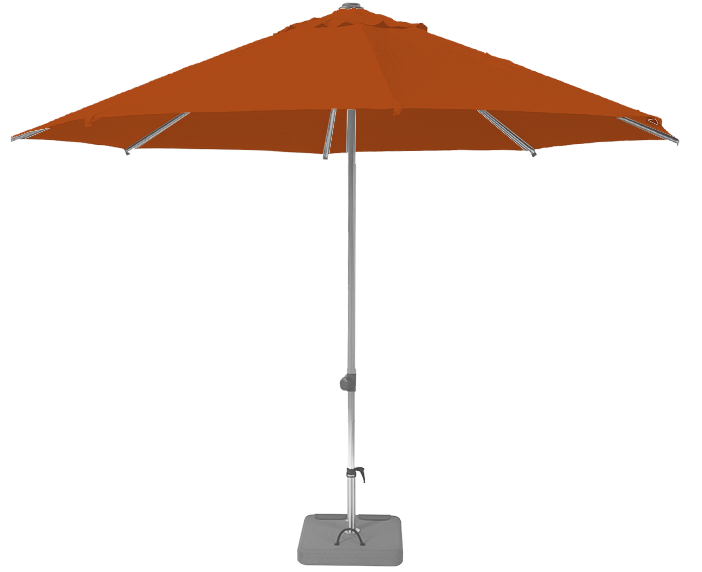 Parasol droit et inclinable Sunpop Rond Ø 270 Acrylique sunbrella premium Pumpkin | La Maison du Parasol
