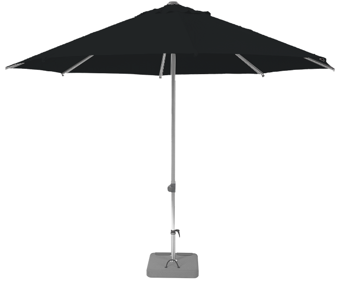 Parasol droit et inclinable Sunpop Rond Ø 200 Acrylique sunbrella premium Charcoal | La Maison du Parasol