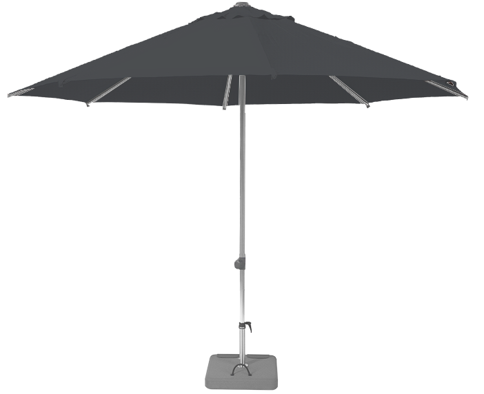 Parasol droit et inclinable Sunpop Rond Ø 270 Acrylique sunbrella premium Ardoise | La Maison du Parasol