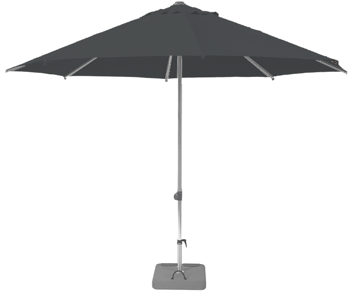 Parasol droit et inclinable Sunpop Rond Ø 270 Acrylique sunbrella premium Carbon | La Maison du Parasol