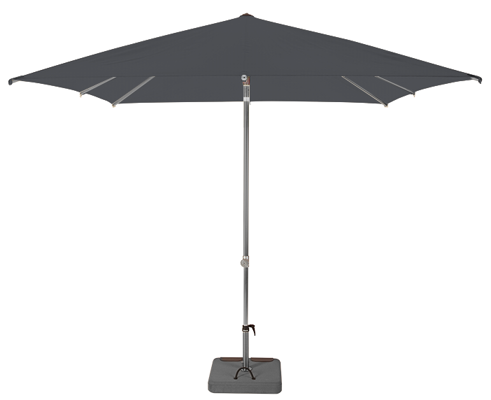 Parasol droit et inclinable Sunpop Carré 250x250 Acrylique sunbrella premium Ardoise | La Maison du Parasol