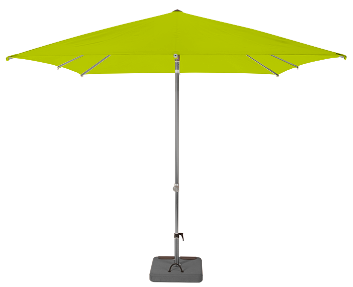 Parasol droit et inclinable Sunpop Carré 200x200 Polyester Tilleul | La Maison du Parasol