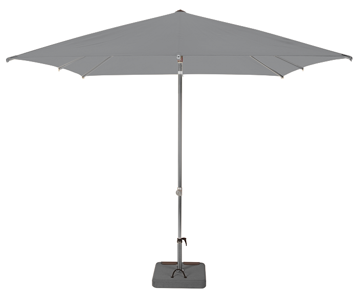 Parasol droit et inclinable Sunpop Carré 250x250 Acrylique sunbrella premium Lead chiné | La Maison du Parasol
