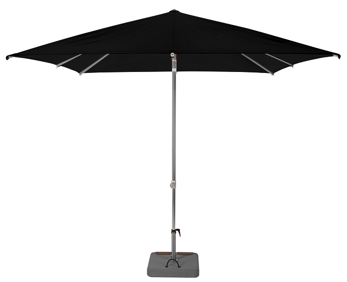 Parasol droit et inclinable Sunpop Carré 200x200 Acrylique sunbrella premium Black | La Maison du Parasol