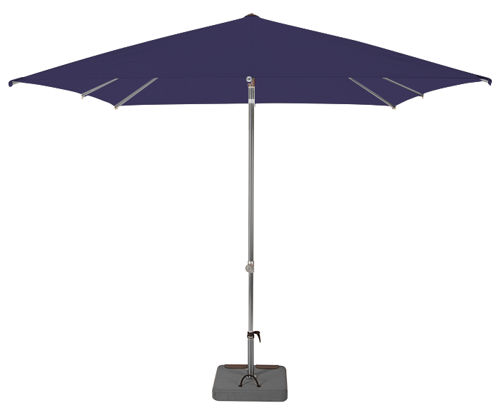 Parasol droit et inclinable Sunpop Carré 250x250 Acrylique sunbrella premium Ink | La Maison du Parasol