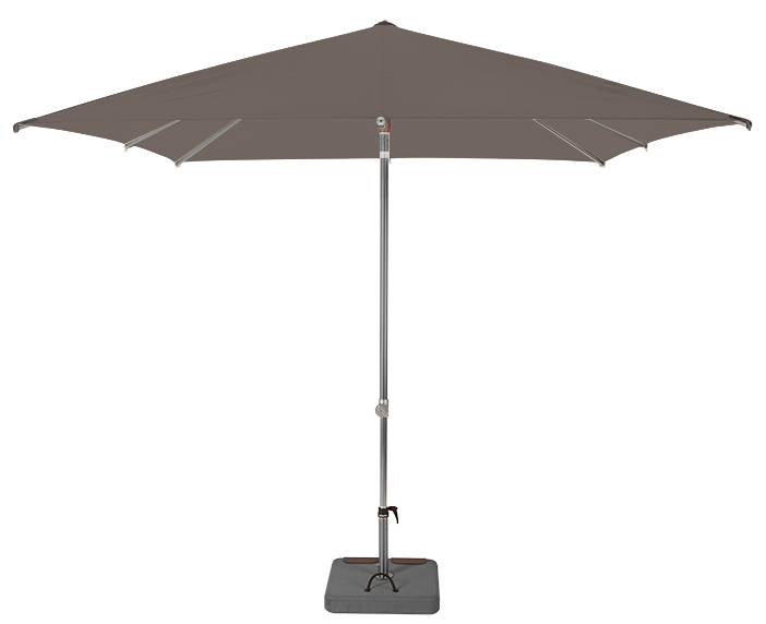 Parasol droit et inclinable Sunpop Carré 250x250 Acrylique sunbrella premium Taupe | La Maison du Parasol