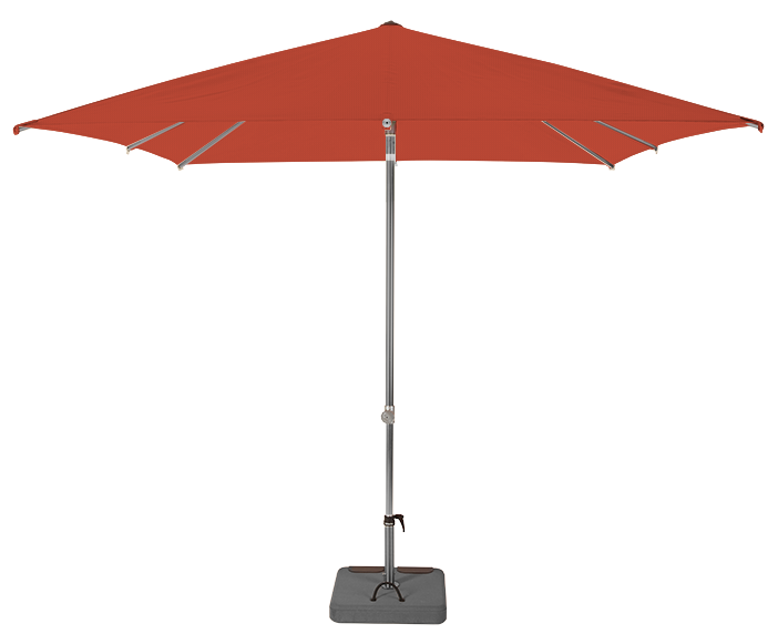 Parasol droit et inclinable Sunpop Carré 250x250 Acrylique sunbrella premium Paprika | La Maison du Parasol