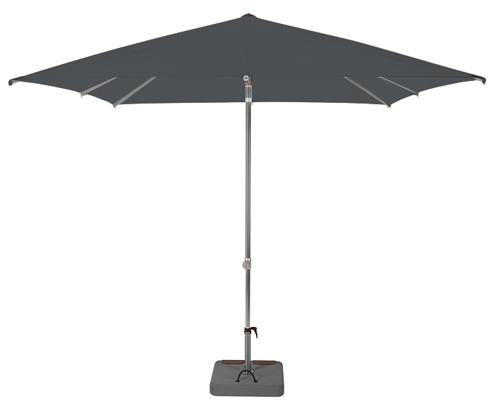 Parasol droit et inclinable Sunpop Carré 250x250 Acrylique sunbrella premium Carbon | La Maison du Parasol