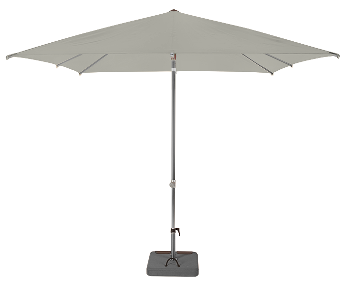 Parasol droit et inclinable Sunpop Carré 250x250 Polyester Gris | La Maison du Parasol