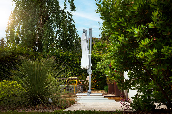 Parasol Hélios - Rond Notre nouveau parasol déporté et inclinable rond